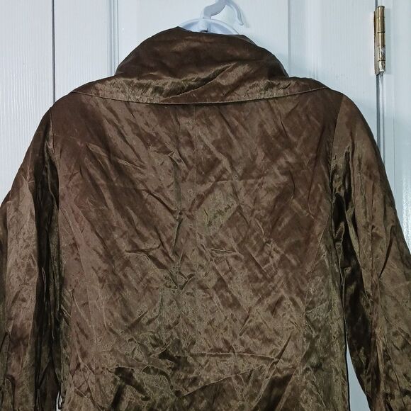 Twelve Couture Rive Gauche 2007 Bronze button front lightweight jacket Sz M - Picture 6 of 8